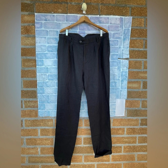 Elena Dawson linen trousers pants size large - Picture 3 of 16
